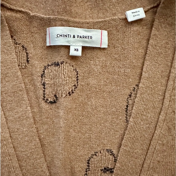 Chinti & Parker Wool & Cashmere Leopard Print Cardigan XS - Picture 2 of 6